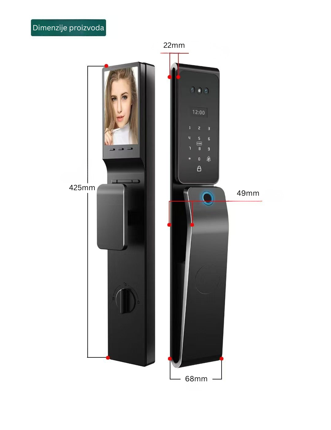 Pametna brava uz 3D prepoznavanje lica - Слика 10